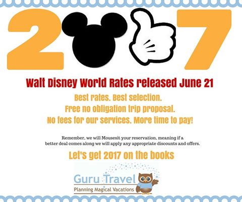 2017 Walt Disney World Rates