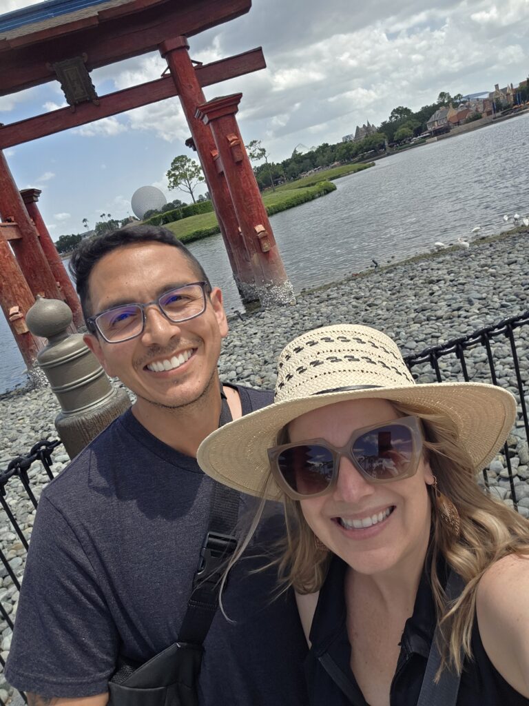 selfie at the Japan Pavilion in Epcot